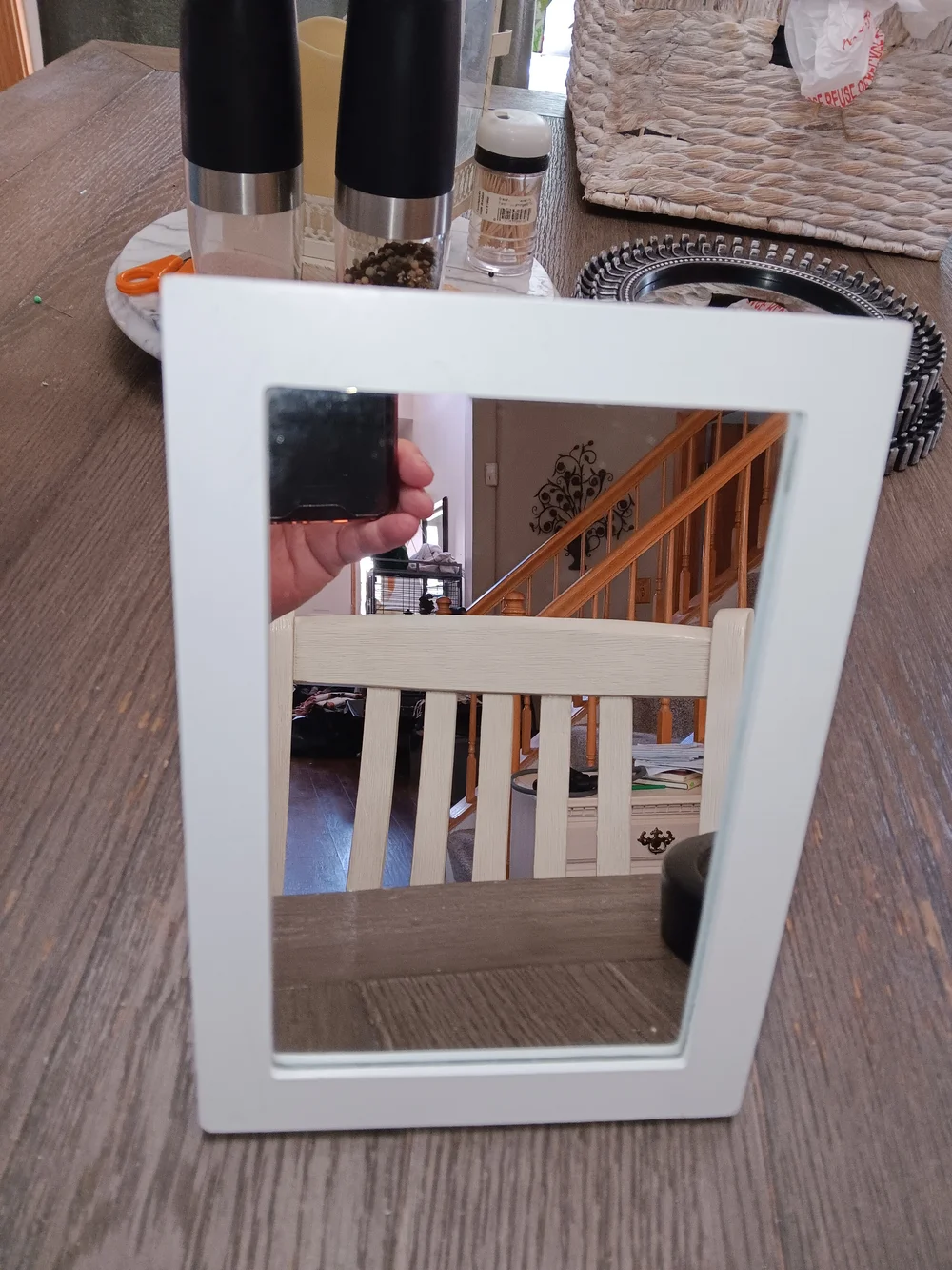 Set Of Three Small Mirrors , Wall Mirror, Desk Top Mirror, And Shower Mirror.